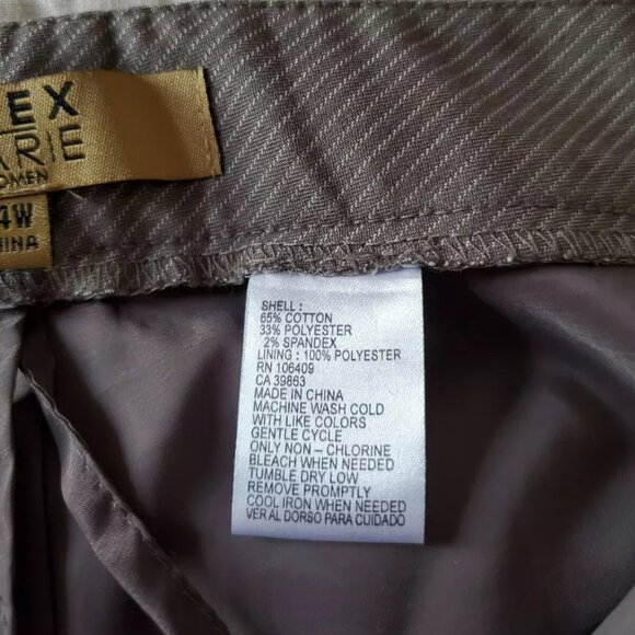 ALEX MARIE WOMEN PANTS 14W LINED COTTON BLEND STRAIGHT LEG NEW - Picture 7 of 9